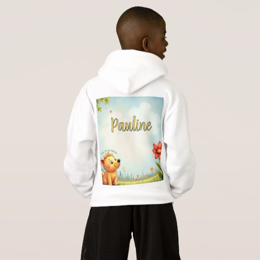 Gepersonaliseerde Pullover Hoodie voor kinderen (Achterkant volledig)