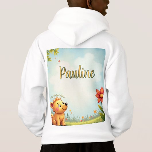 Gepersonaliseerde Pullover Hoodie voor kinderen (Achterkant)