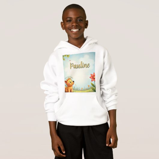Gepersonaliseerde Pullover Hoodie voor kinderen (Voorkant volledig)