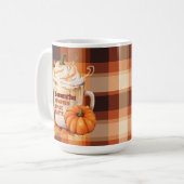 Gepersonaliseerde Pumpkin Spice Latte Koffiemok (Voorkant links)
