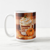 Gepersonaliseerde Pumpkin Spice Latte Koffiemok (Links)