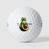 Gepersonaliseerde Punk Avocado Callaway golfballen (Voorkant)