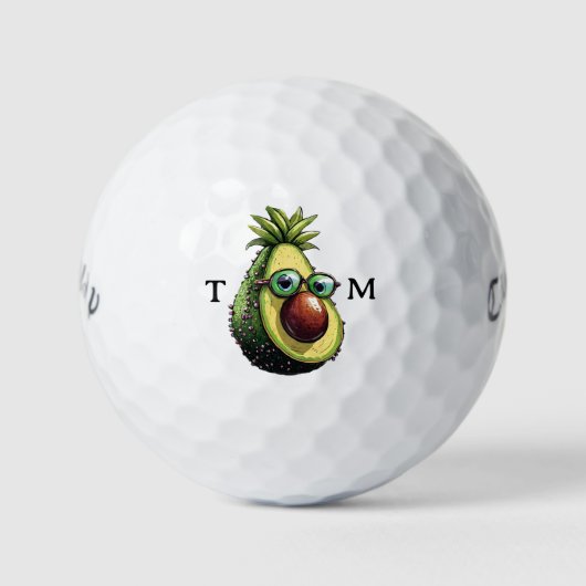 Gepersonaliseerde Punk Avocado Callaway golfballen (Voorkant)