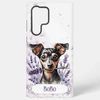 Gepersonaliseerde Pup Telefoonhoes – Min Pin Samsung Galaxy Hoesje