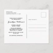 Gepersonaliseerde Puppy Dog Afstuderen Afstudeerfe Uitnodiging Briefkaart (Achterkant)