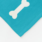 Gepersonaliseerde Puppy Dog Paw Print Deken Blauwg (Hoek)