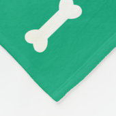 Gepersonaliseerde Puppy Dog Paw Print Deken Groen (Hoek)