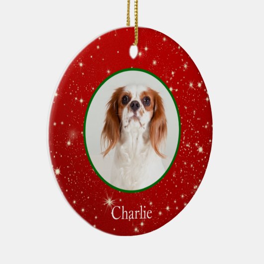 Gepersonaliseerde Puppy Dog Pet Photo Ornament (Rechts)