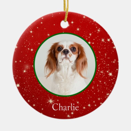 Gepersonaliseerde Puppy Dog Pet Photo Ornament (Voorkant)