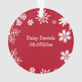 Gepersonaliseerde Puppy's Eerste Kerstmis Ornament (achterkant)