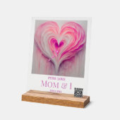 Gepersonaliseerde "Pure Liefde" Mama en ik Acryl Bord (Hoek)
