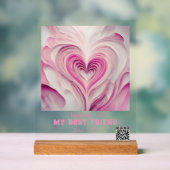 Gepersonaliseerde "Pure Love" - Mijn beste vriend Acryl Bord (Neutraal)