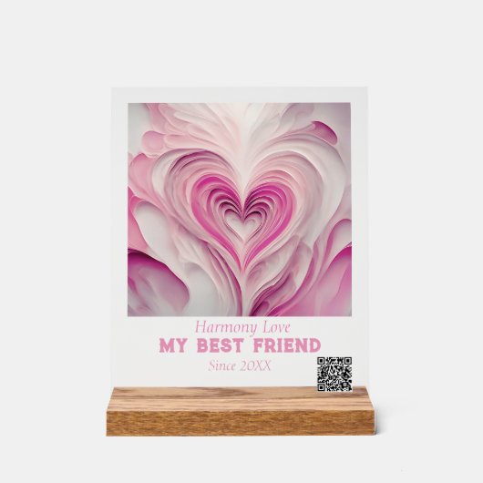 Gepersonaliseerde "Pure Love" - Mijn beste vriend Acryl Bord (Voorkant)