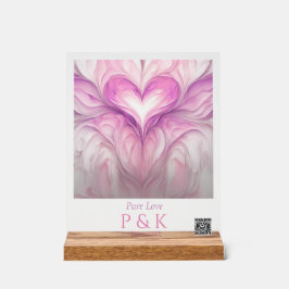Gepersonaliseerde "Pure Love" Monogram voor echtpa Acryl Bord
