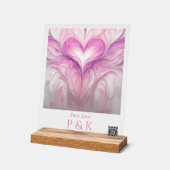 Gepersonaliseerde "Pure Love" Monogram voor echtpa Acryl Bord (Hoek)