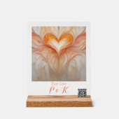 Gepersonaliseerde "Pure Love" Monogram voor echtpa Acryl Bord (Voorkant)