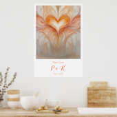 Gepersonaliseerde "Pure Love" Monogram voor echtpa Poster (Keuken)