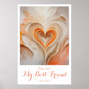 Gepersonaliseerde "Pure Love" Wall Art - Mijn best Poster
