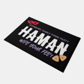Gepersonaliseerde Purim Shtick Funny Haman Wipe Vo Deurmat (Schuin)