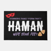 Gepersonaliseerde Purim Shtick Funny Haman Wipe Vo Deurmat (Voorkant)