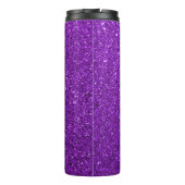 Gepersonaliseerde Purple Glitter Aangepaste naam Thermosbeker (Achterkant)