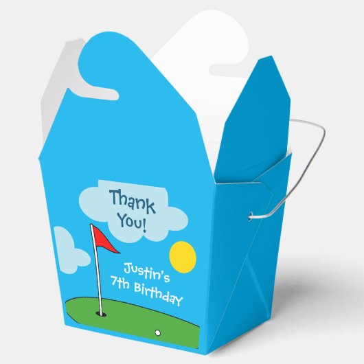Gepersonaliseerde putt mini golf Verjaardagsfeest Bedankdoosjes (Geopend)