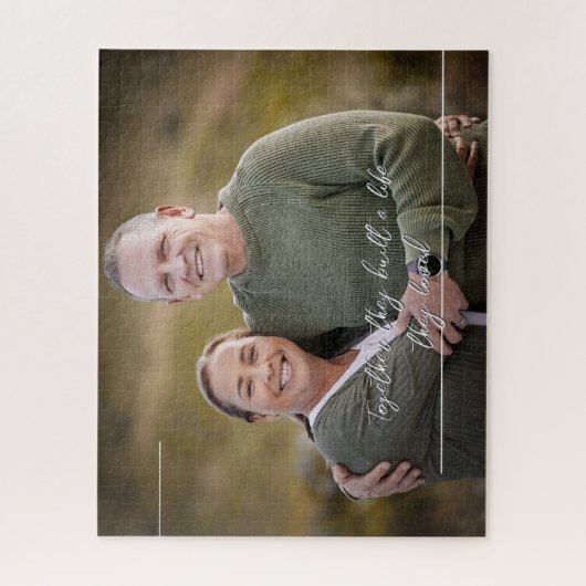 Gepersonaliseerde puzzel met Jouw tekst- en accent (Verticaal)