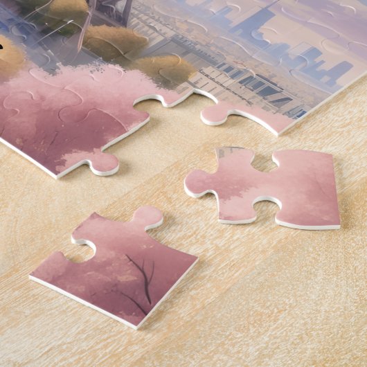 Gepersonaliseerde puzzel van de Eiffeltoren (Zijkant)