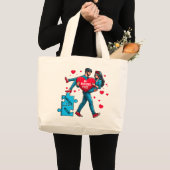 Gepersonaliseerde puzzel van liefde - Mijn ontbrek Grote Tote Bag (Voorkant (product))