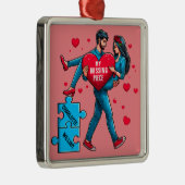Gepersonaliseerde puzzel van liefde - Mijn ontbrek Metalen Ornament (Rechts)