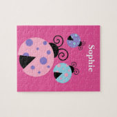 Gepersonaliseerde puzzel voor kinderen met Ladybug (Horizontaal)