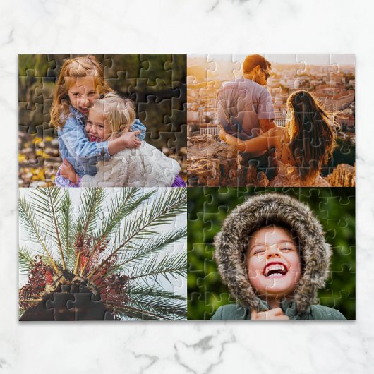 Gepersonaliseerde puzzle 4 Fotorand afdrukken Coll Legpuzzel