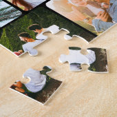 Gepersonaliseerde Puzzle 9 Photo Collage in Black  Legpuzzel (Zijkant)