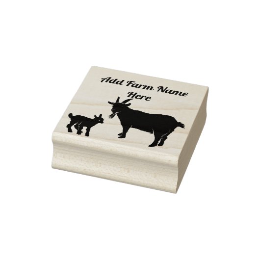 Gepersonaliseerde Pygmee Geit met Kind Boerderij S Rubberstempel (Stempel)