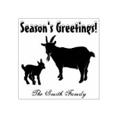 Gepersonaliseerde Pygmy Goat met Kind Boerderij Ke Rubberstempel (Afrduk)