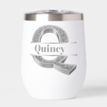 Gepersonaliseerde Q Initiaal Silver Monogram Jouw 