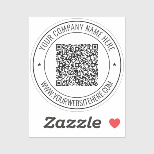 Gepersonaliseerde QR-code Aangepaste tekst Sticker (Vel)
