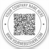 Gepersonaliseerde QR-code Aangepaste tekst Sticker (Voorkant)