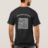 Gepersonaliseerde QR-code Aangepaste tekst T-shirt (Achterkant)