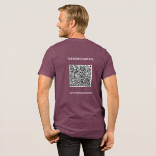 Gepersonaliseerde QR-code Aangepaste tekst Zakelij Tri-Blend Shirt
