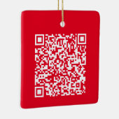 Gepersonaliseerde QR-code aangepaste URL Keramisch Ornament (Rechts)