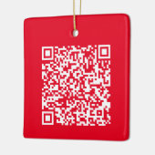 Gepersonaliseerde QR-code aangepaste URL Keramisch Ornament (Links)