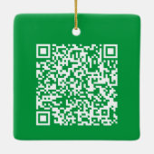 Gepersonaliseerde QR-code aangepaste URL Keramisch Ornament (Achterkant)