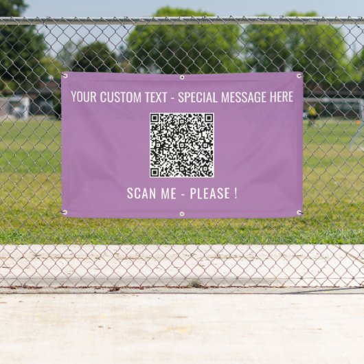Gepersonaliseerde QR Code Banner Aangepaste tekst (Insitu)