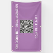 Gepersonaliseerde QR Code Banner Aangepaste tekst (Verticaal)