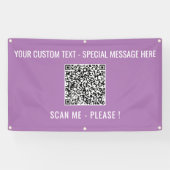Gepersonaliseerde QR Code Banner Aangepaste tekst (Horizontaal)