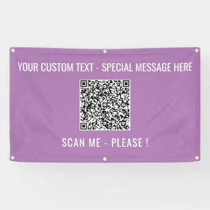 Gepersonaliseerde QR Code Banner Aangepaste tekst 