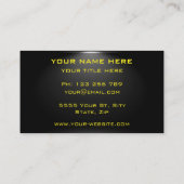 Gepersonaliseerde QR-code Black Business Card Temp Visitekaartje (Achterkant)