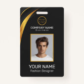 Gepersonaliseerde QR-code Business Logo Profession Badge (Voorkant)