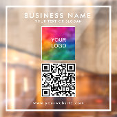 Gepersonaliseerde QR-code Business Logo Tekst Mode Raamsticker (Vel 2)